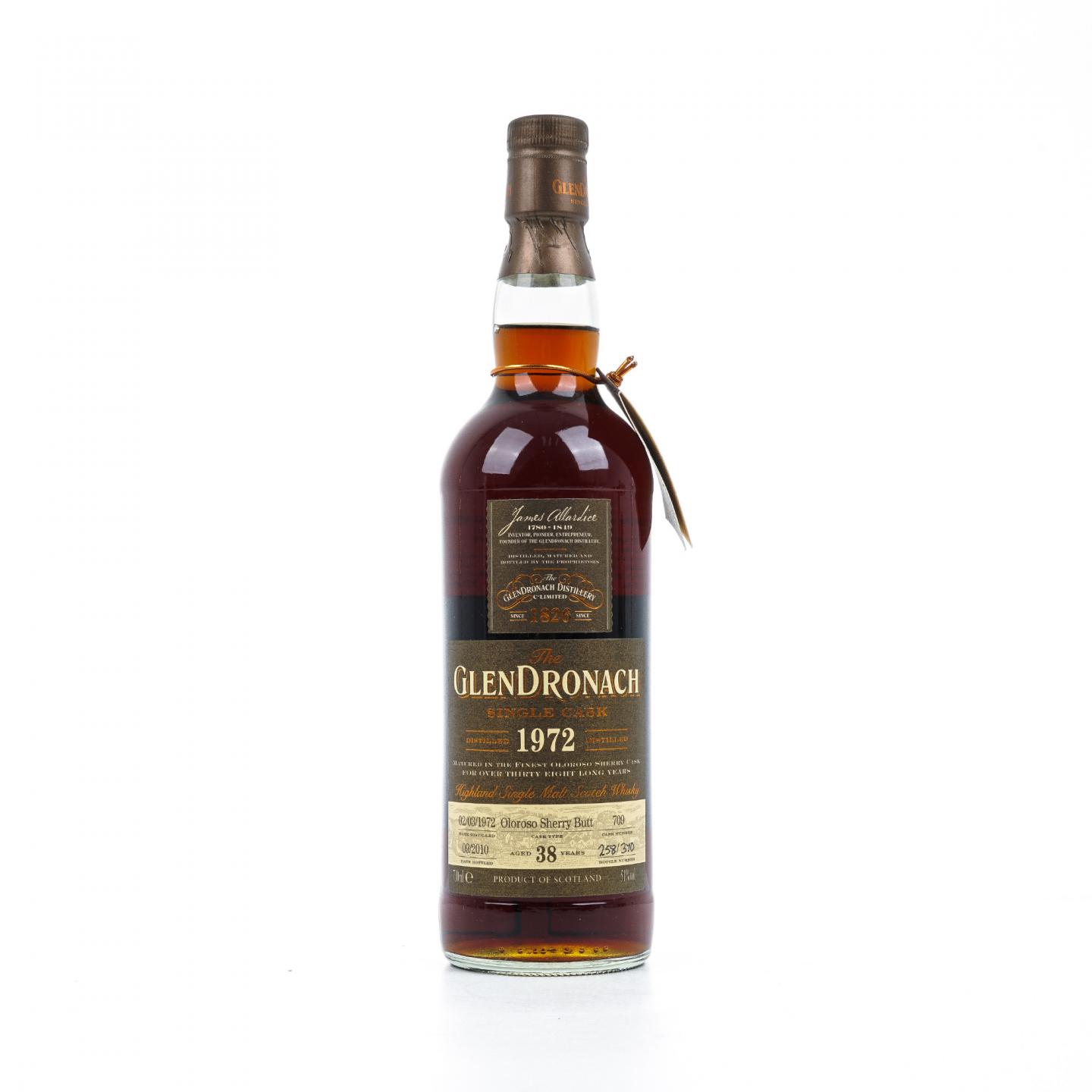 Glendronach 格兰多纳 38年 1972-2010 雪莉单桶#709