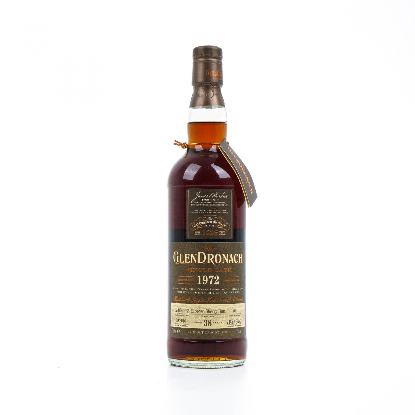 Glendronach 格兰多纳 38年 1972-2010 雪莉桶#709