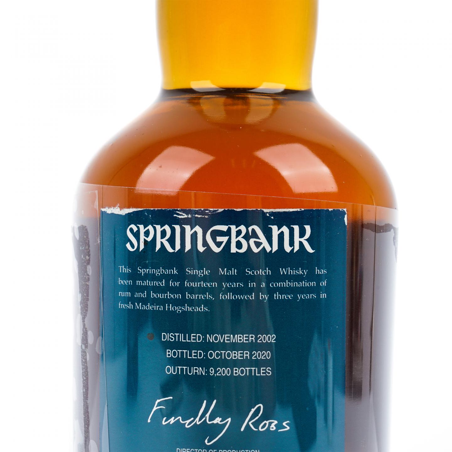 Springbank 云顶 17年 2002-2020 MADEIRA WOOD