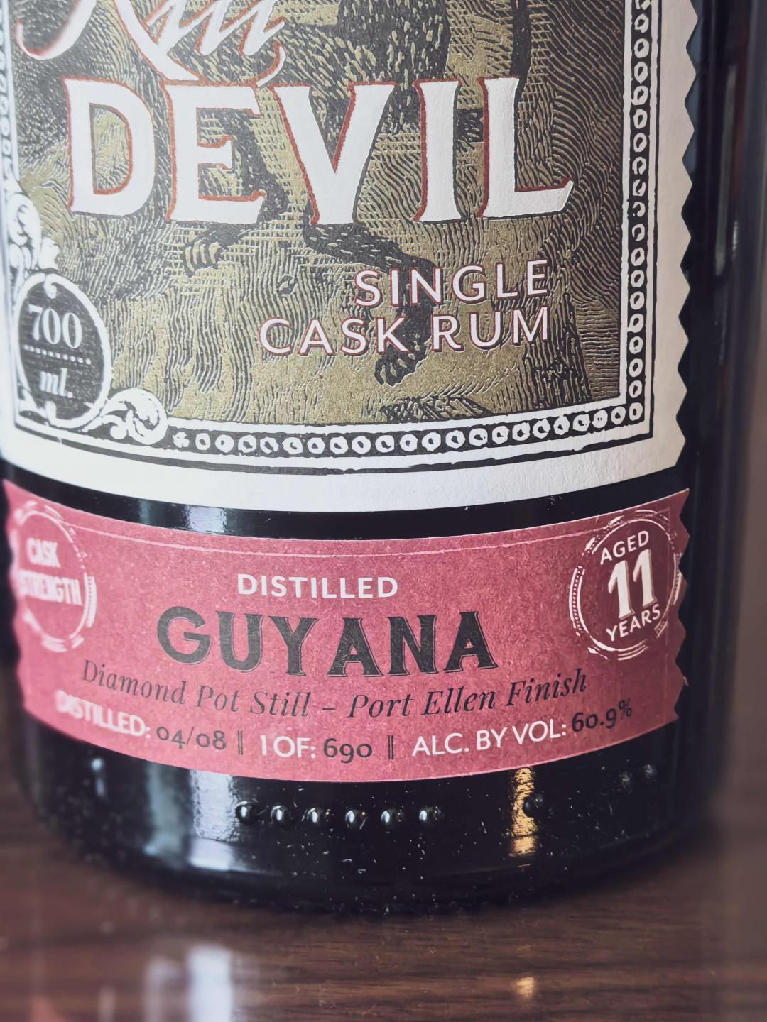 Guyana 钻石 11年2008单桶桶强朗姆酒 Port Ellen finish