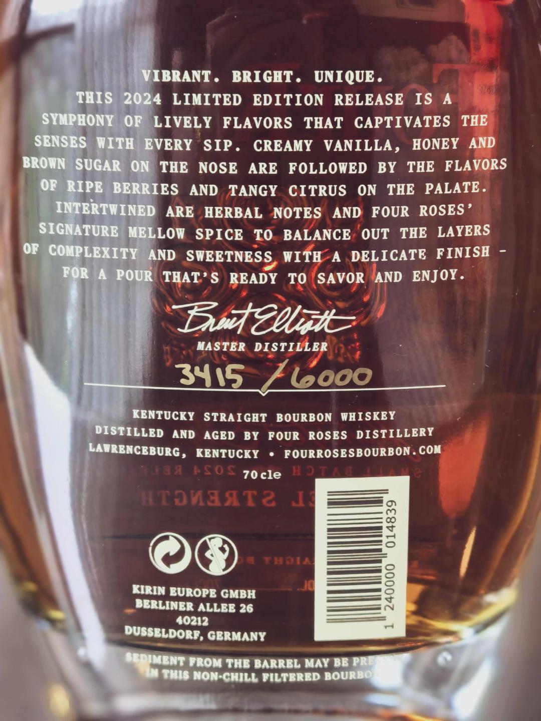 Four Roses 四玫瑰2024 Barrel Strength小 批次