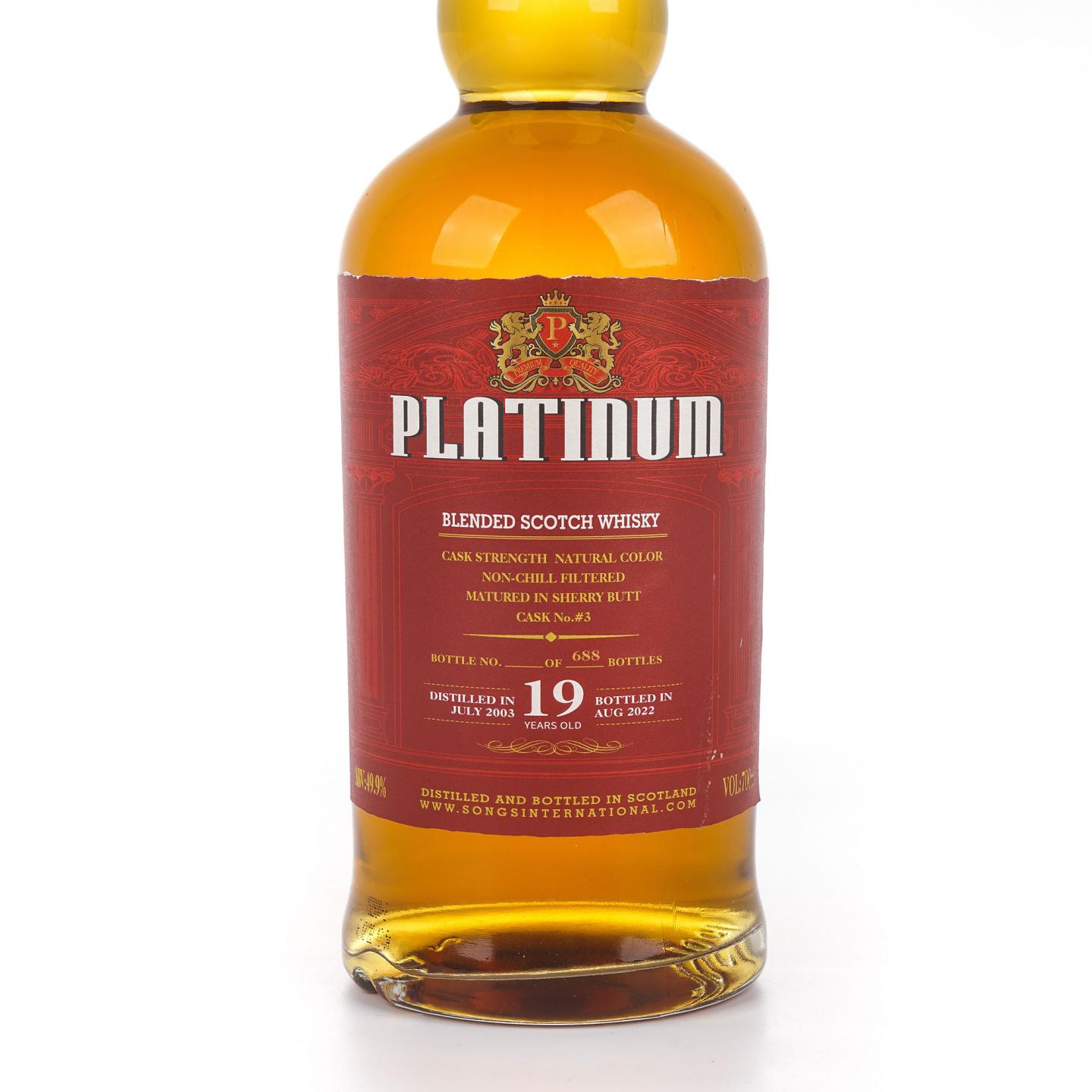 Platinum 19年 2003-2022 调和威士忌 49.9%Vol.