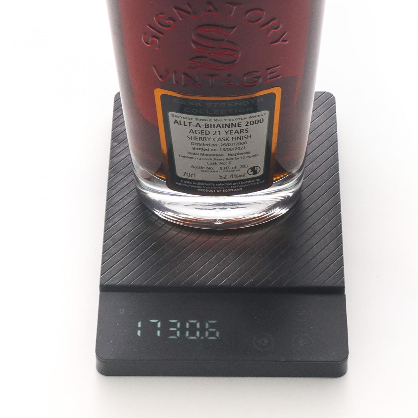 Allt-a-Bhainne 欧特班 21年 2000-2021 SV 雪莉桶后熟