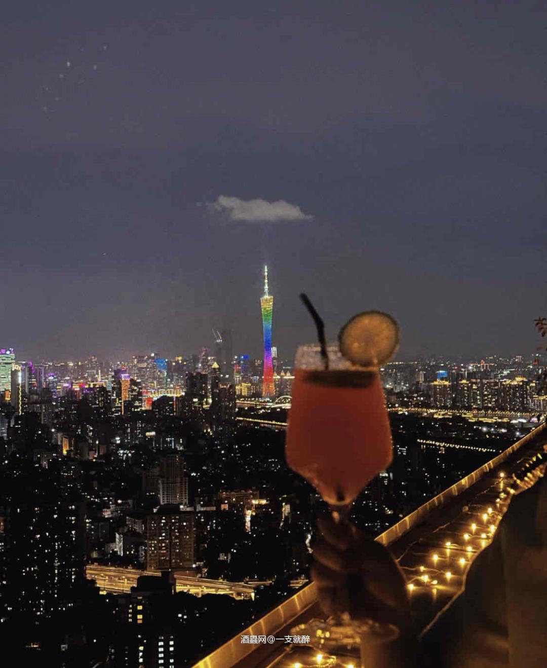 广州夜景和威士忌也很好拍