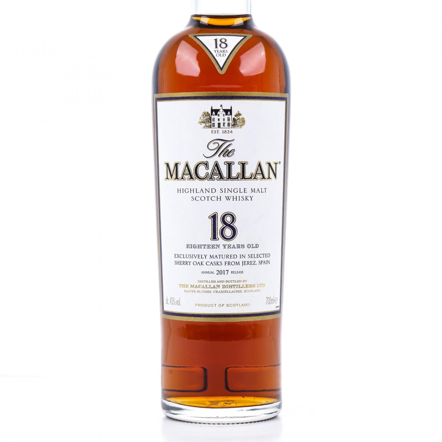 Macallan 麦卡伦 18年 2017 雪莉桶