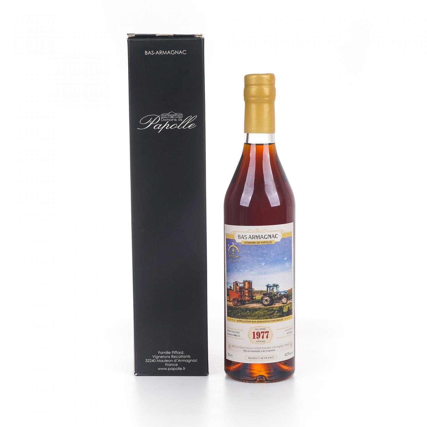 Domaine de papolle 帕波尔 1977-2024 年份雅文邑 Nsps 行货 40.3%