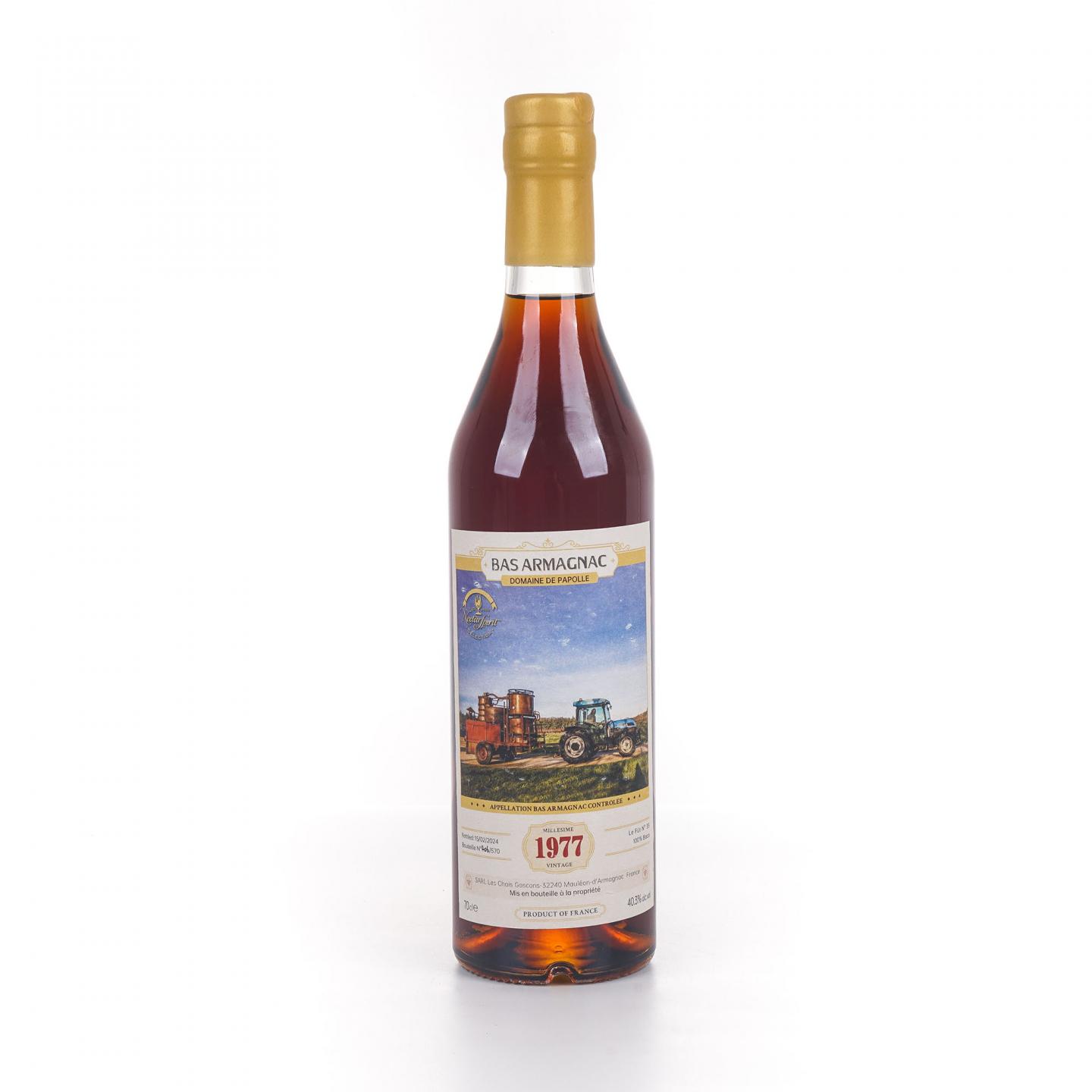 Domaine de papolle 帕波尔 1977-2024 年份雅文邑 Nsps 行货 40.3%