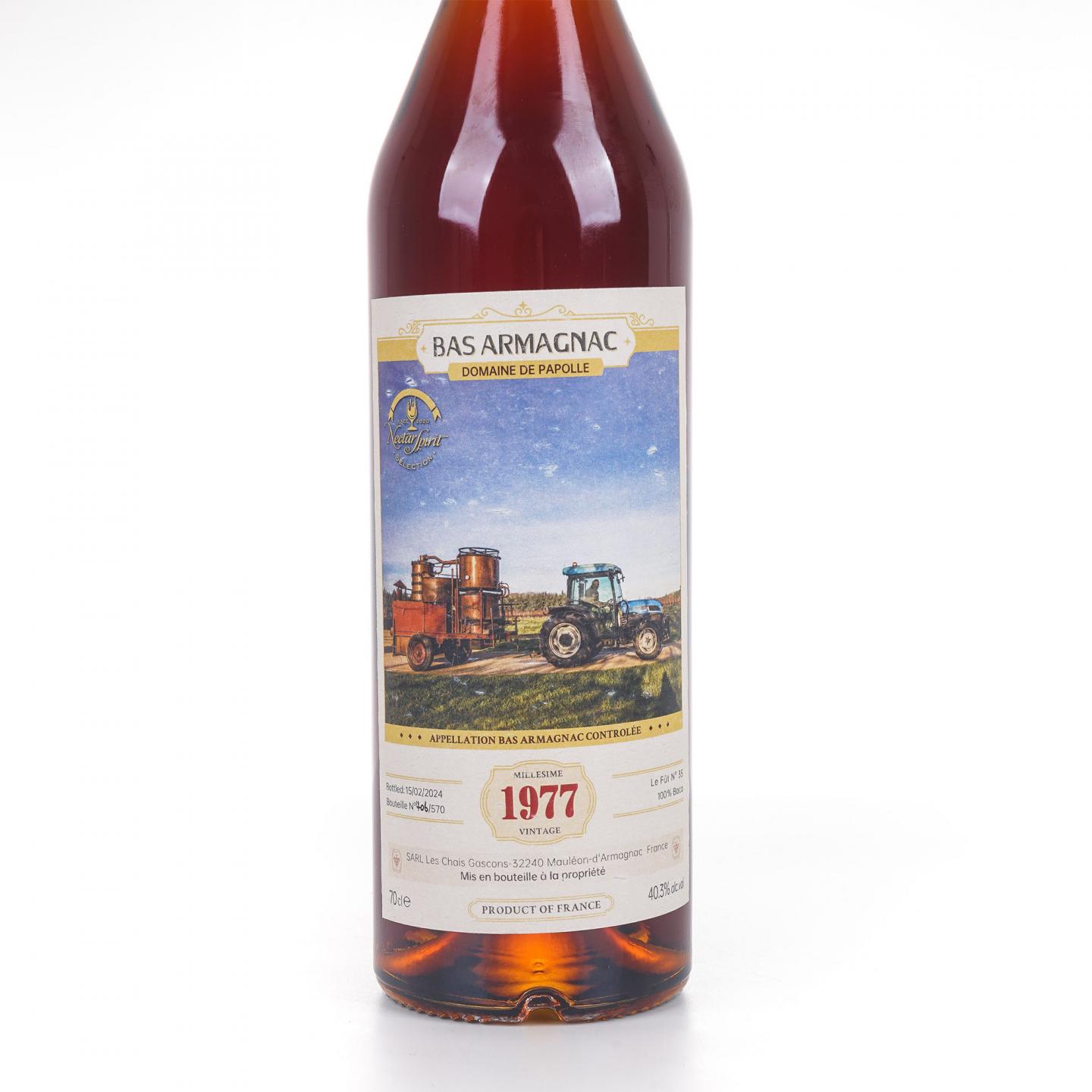 Domaine de papolle 帕波尔 1977-2024 年份雅文邑 Nsps 行货 40.3%