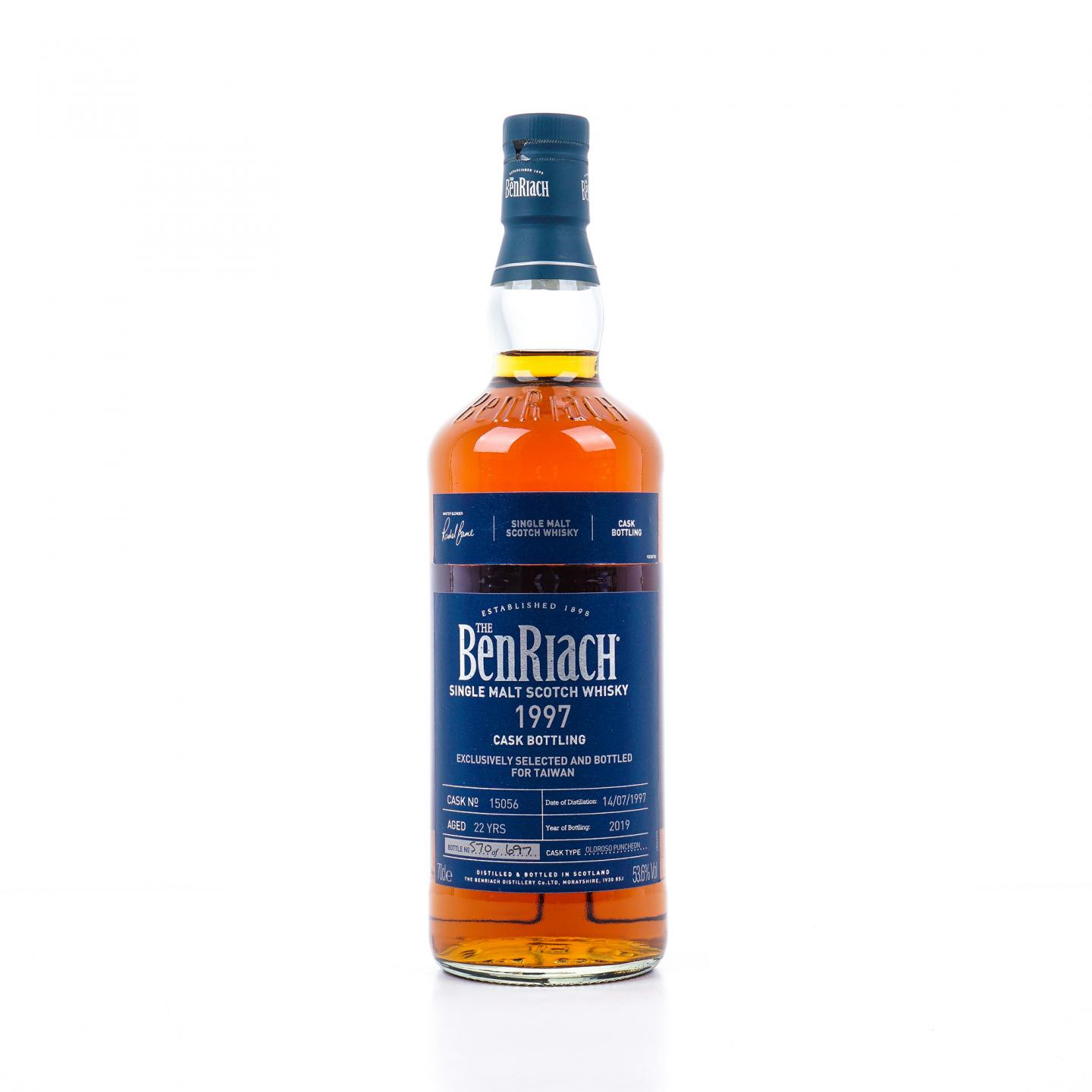 BenRiach 本利亚克 22年 1997-2019 雪莉单桶#15056