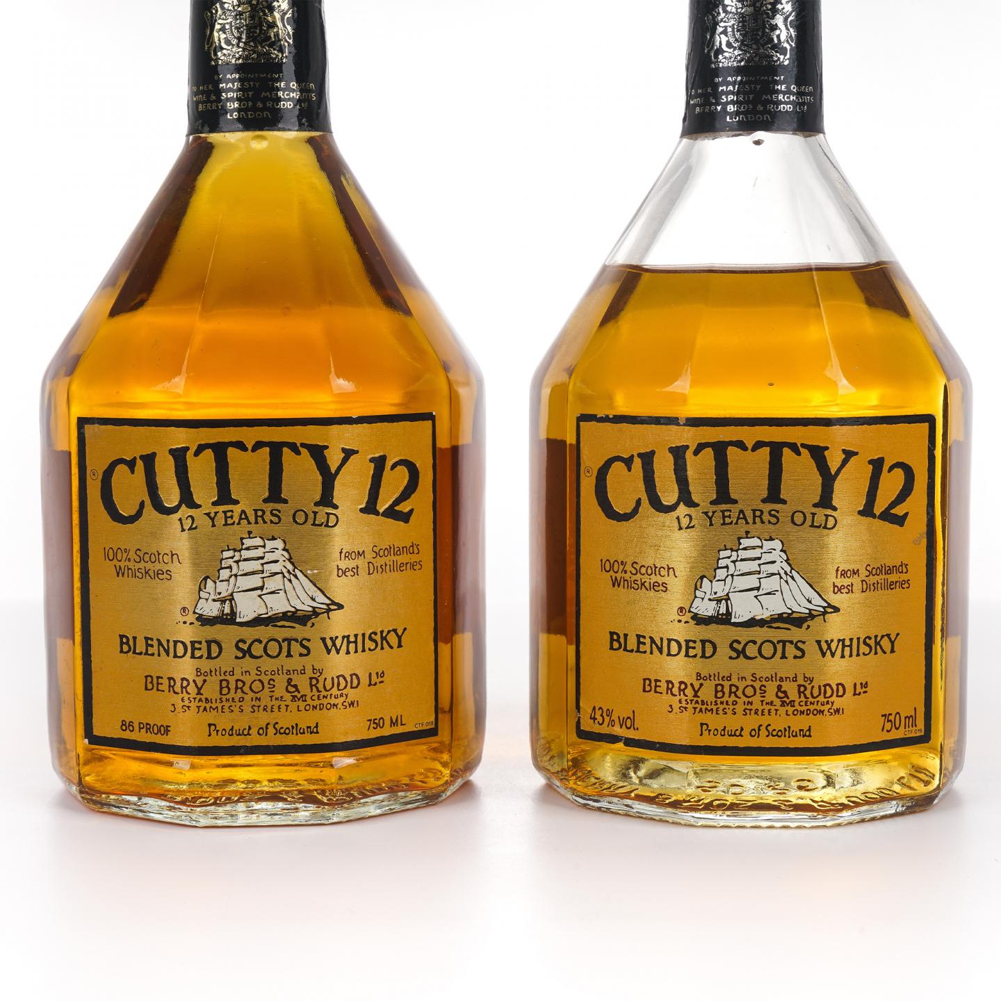 Cutty 12年 调和 特级威士忌 BBR 750ml*2瓶组