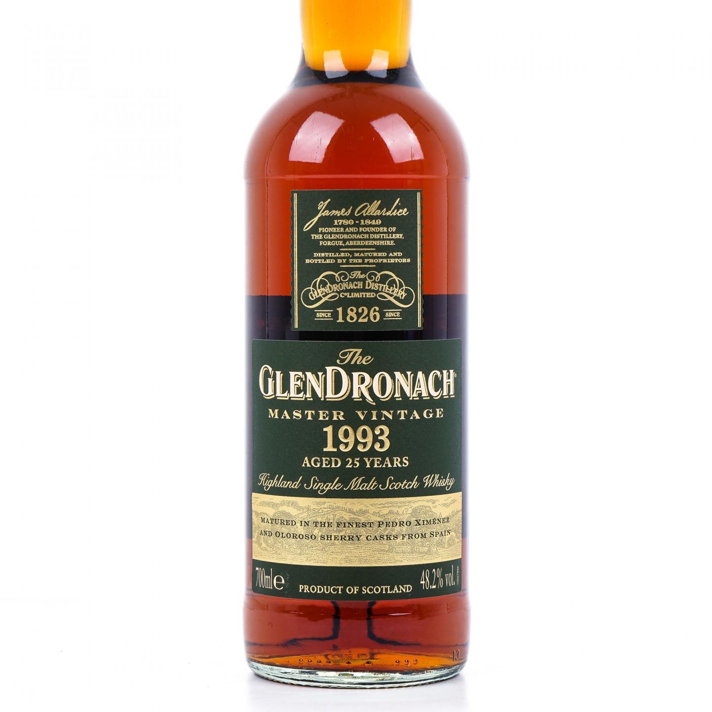 Glendronach 格兰多纳 25年 1993 大师年份 行货 48.2%Vol.