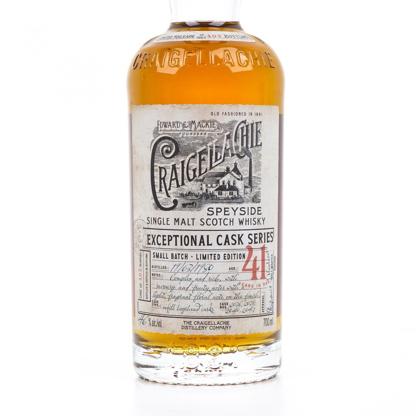 Craigellachie 克莱拉奇 41年 1980-2021 ECS系列 行货