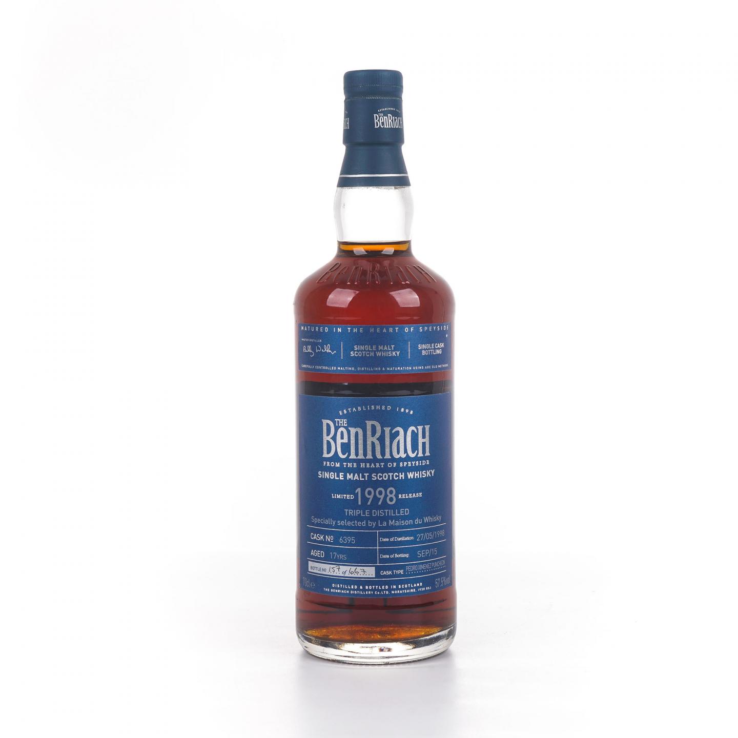 BenRiach 本利亚克 17年 1998-2015 PX雪莉单桶 LMDW