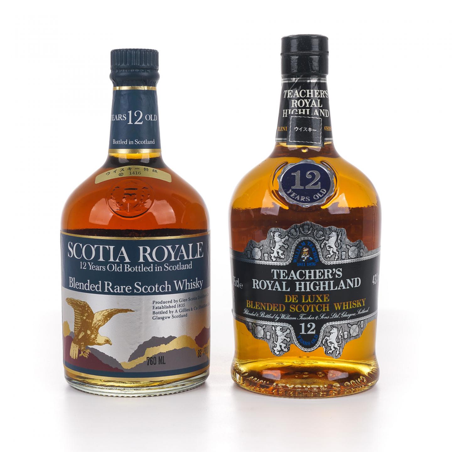 Scotia Royale 12年/Teacher's Royal Highland De Luxe 12年 双瓶组