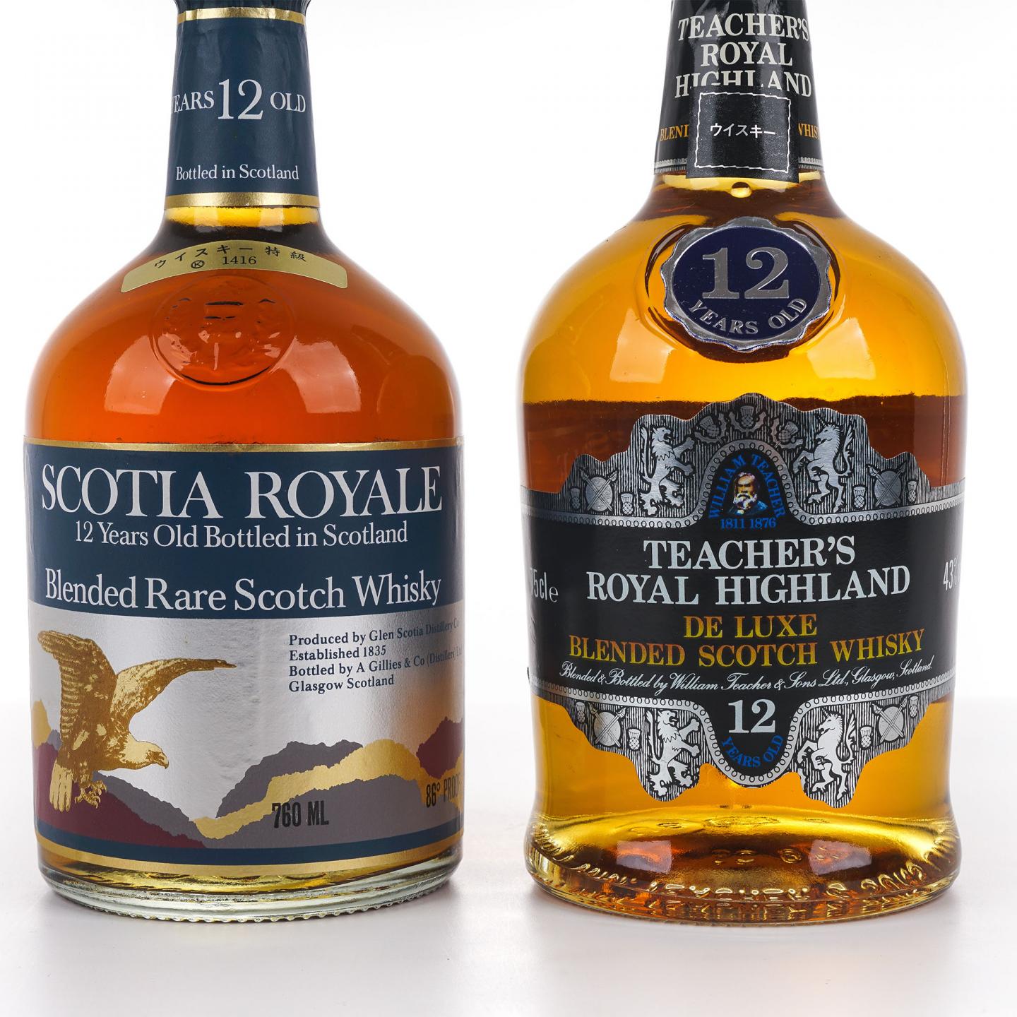 Scotia Royale 12年/Teacher's Royal Highland De Luxe 12年 双瓶组