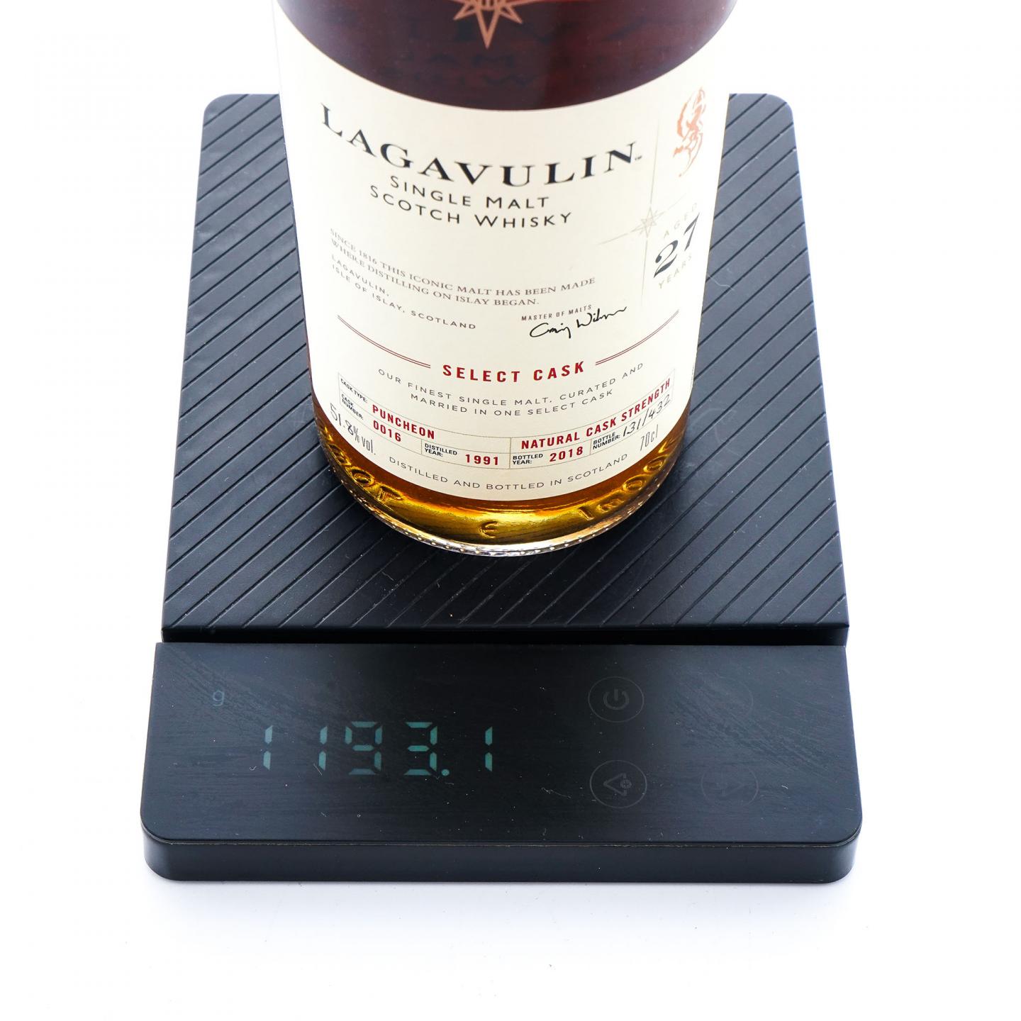 Lagavulin 乐加维林 27年 1991-2018 星星标 COD