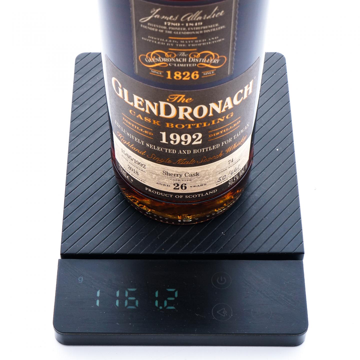 Glendronach 格兰多纳 26年 1992-2018 雪莉桶#74