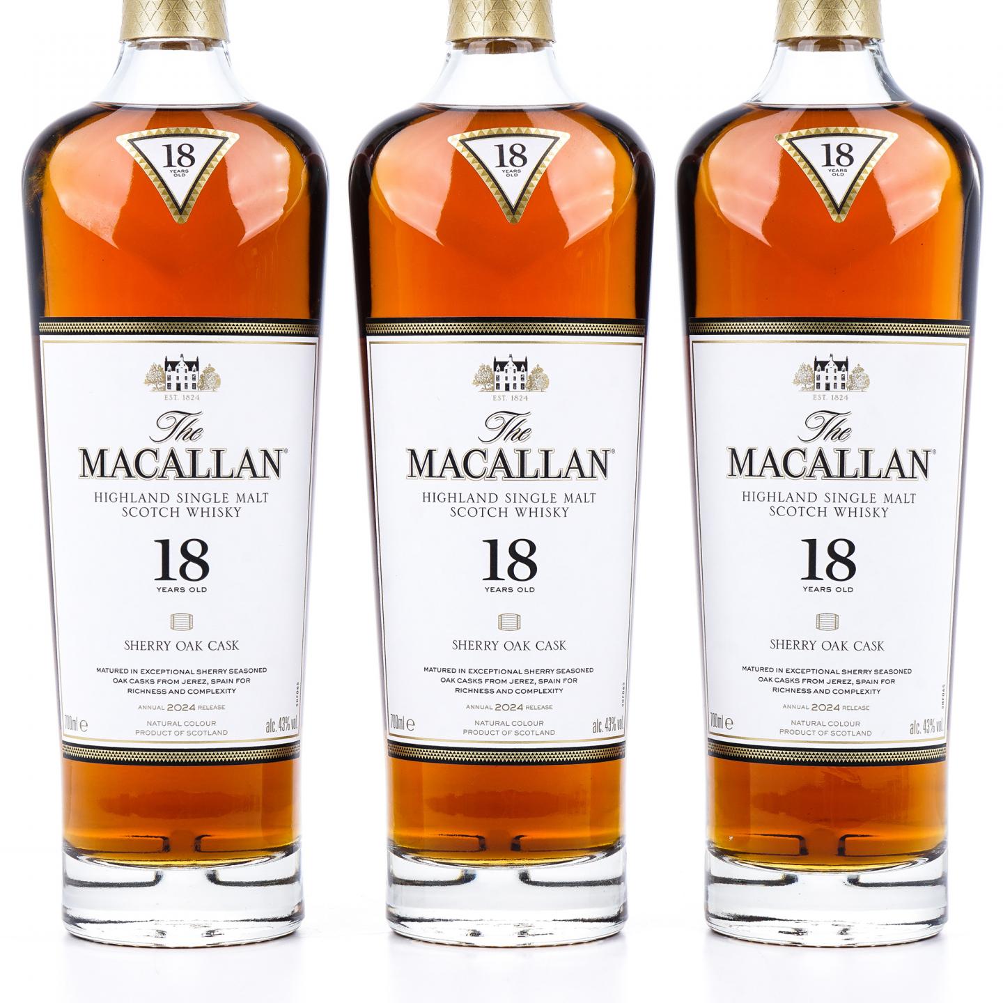 【附X光图】Macallan 麦卡伦 18年 2024 雪莉桶 6瓶组