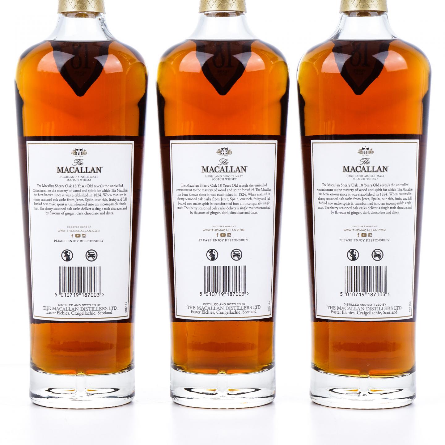 【附X光图】Macallan 麦卡伦 18年 2024 雪莉桶 6瓶组