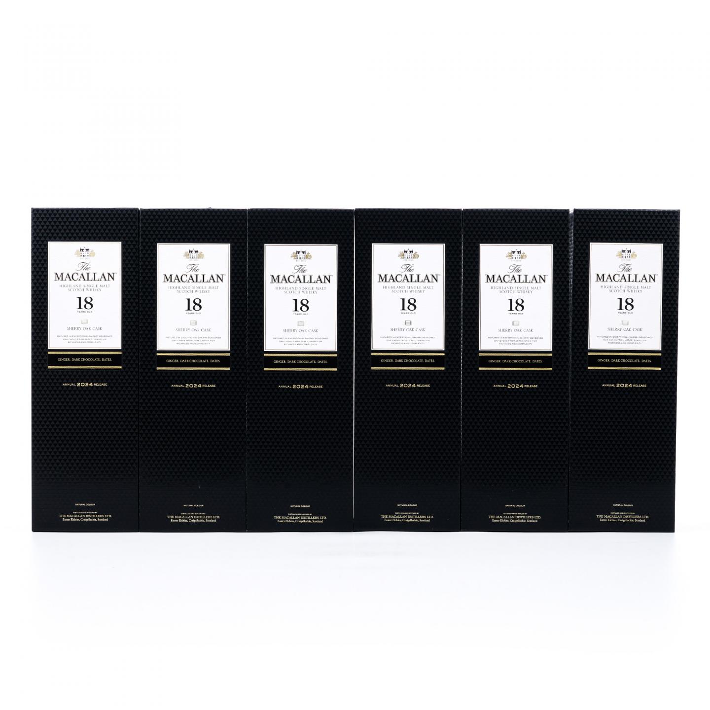 【附X光图】Macallan 麦卡伦 18年 2024 雪莉桶 6瓶组