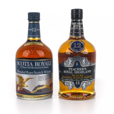 Scotia Royale 12年/Teacher's Royal Highland De Luxe 12年 双瓶组