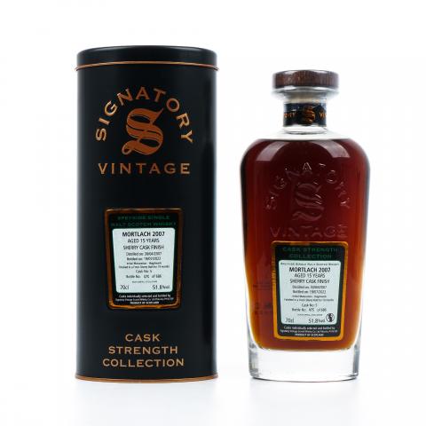 Mortlach 慕赫 15年 2007-2022 桶强 SV 雪莉桶后熟 51.8%