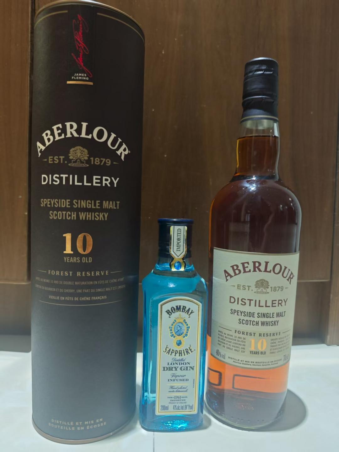 亚伯乐10年送孟买蓝宝石金酒