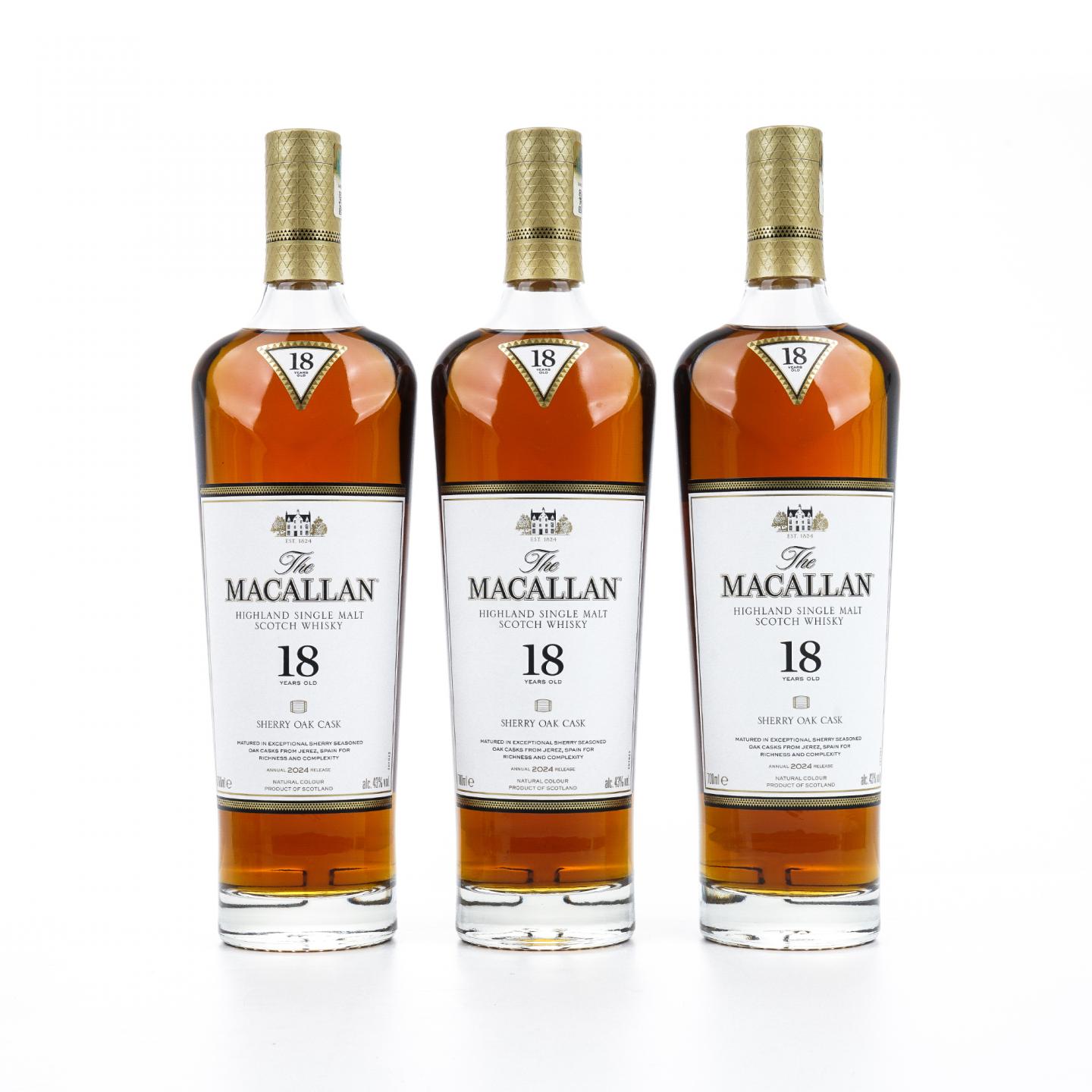 【附X光图】Macallan 麦卡伦 18年 2024 雪莉桶 6瓶组