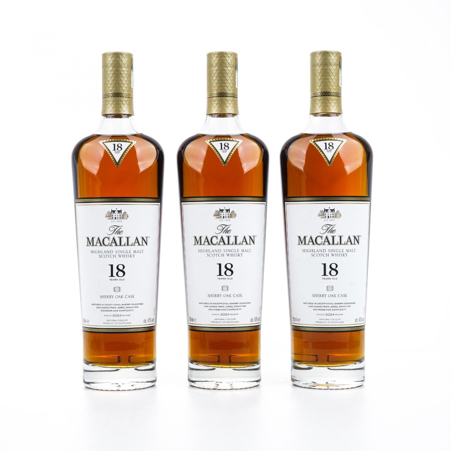 【附X光图】Macallan 麦卡伦 18年 2024 雪莉桶 6瓶组