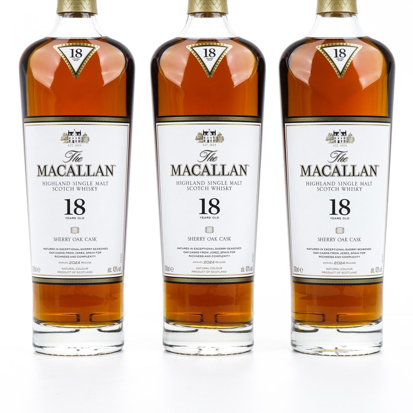【附X光图】Macallan 麦卡伦 18年 2024 雪莉桶 6瓶组