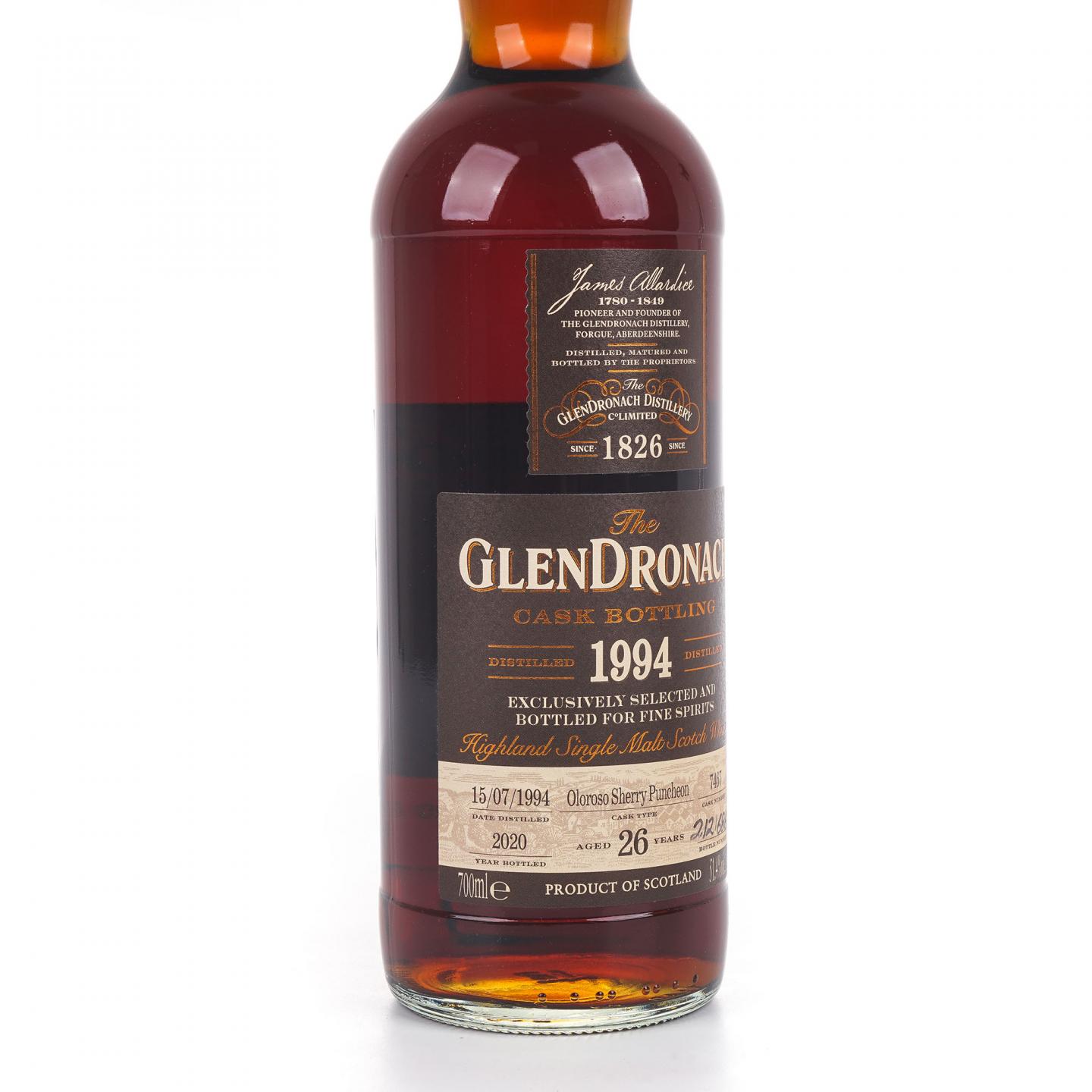 Glendronach 格兰多纳 26年 1994-2020 雪莉桶#7467
