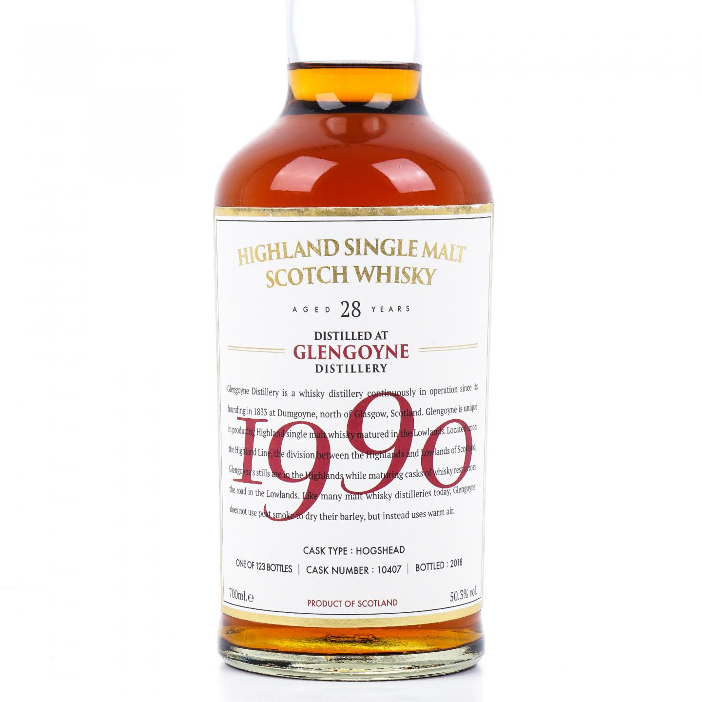 Glengoyne 格兰哥尼 28年 1990-2018 桶号#10407