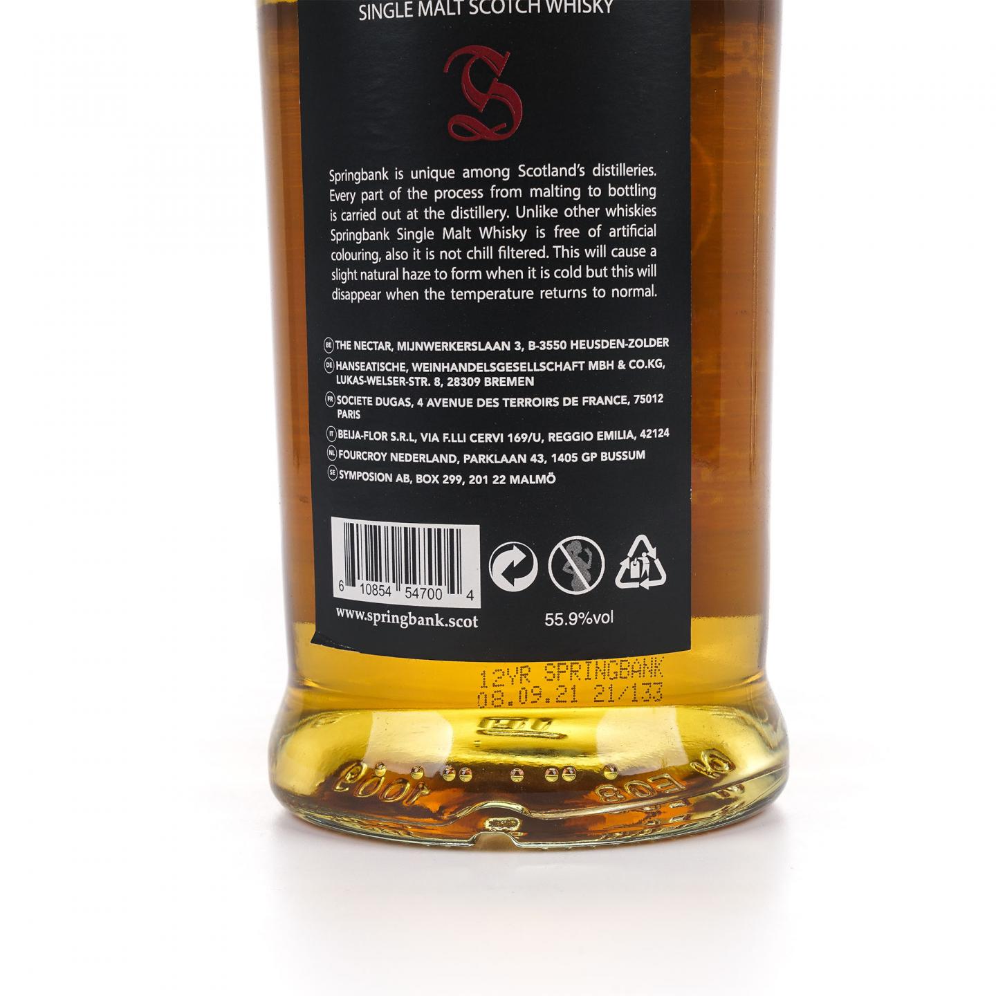 Springbank 云顶 12年 桶强 2021 55.9%Vol.