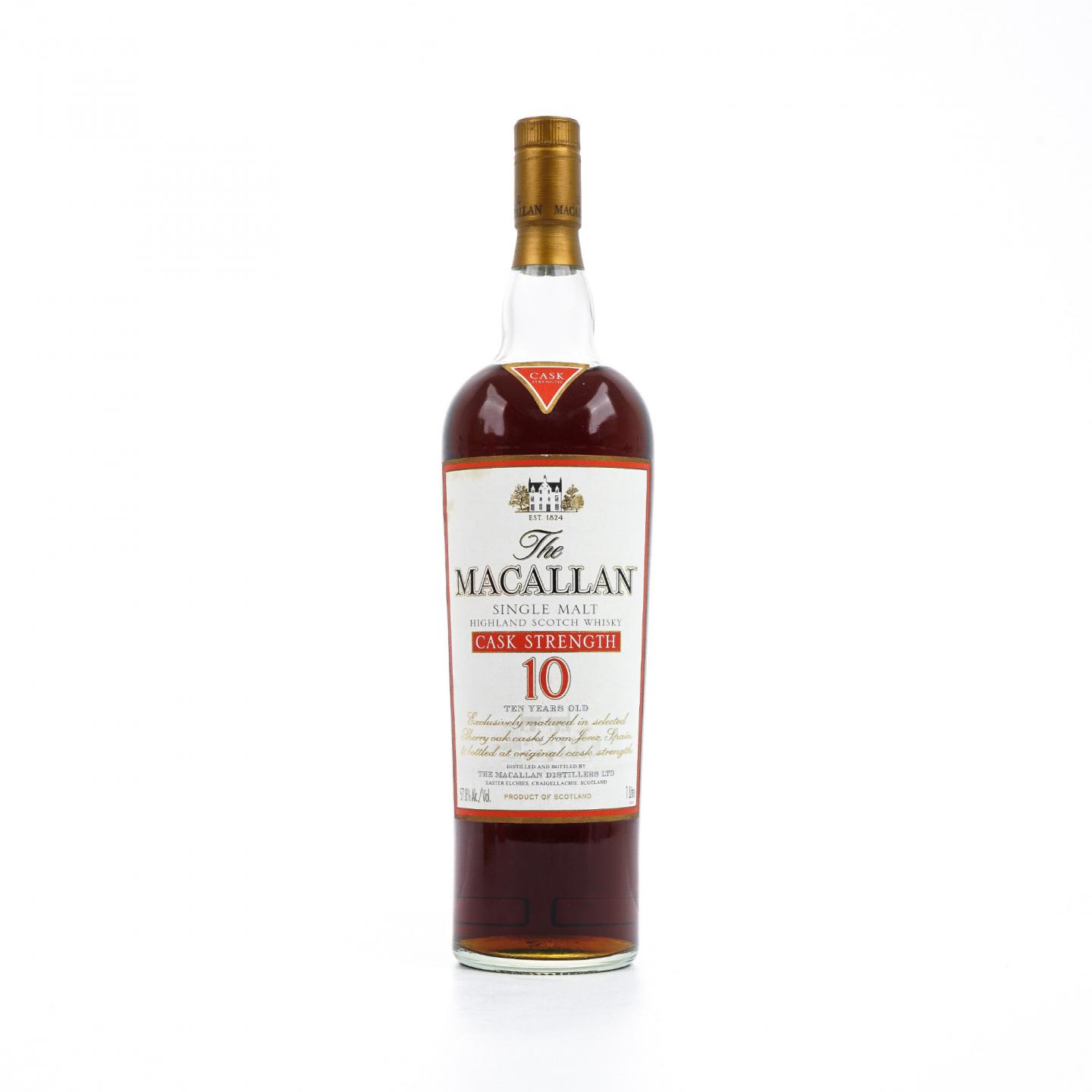 Macallan 麦卡伦 10年 桶强 1升装 57.8%vol. 草写版