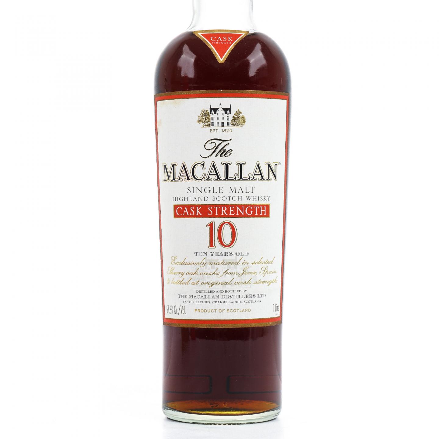 Macallan 麦卡伦 10年 桶强 1升装 57.8%vol. 草写版