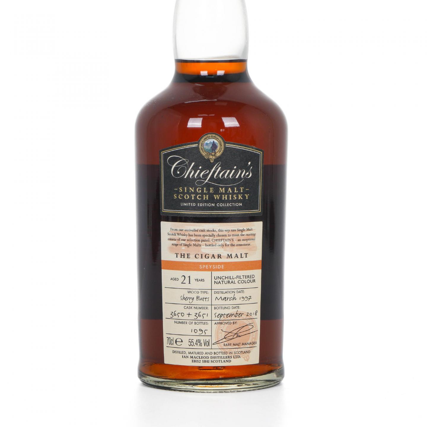 老酋长 Speyside 21年 1997-2018 雪莉桶 The Cigar Malt