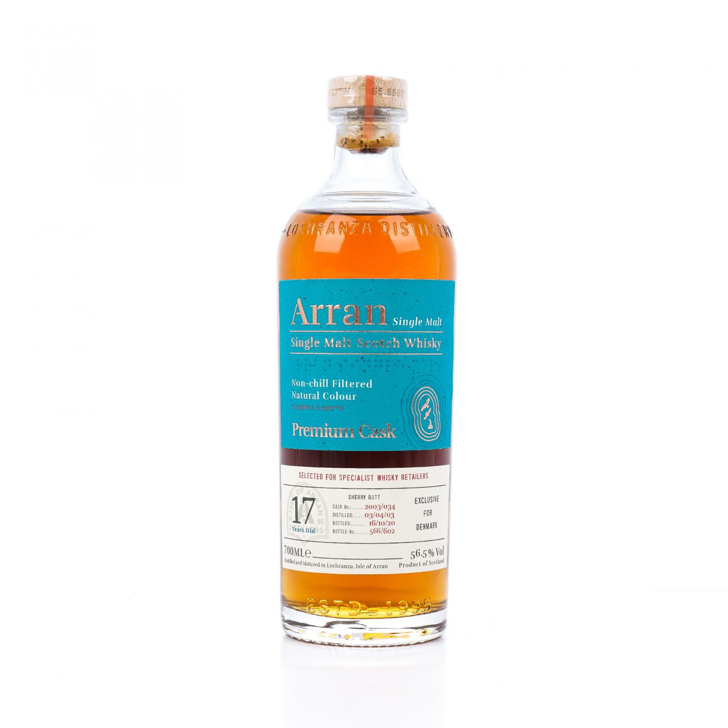 Arran 艾伦 17年 2003-2020 丹麦特供 雪莉桶#2003/034