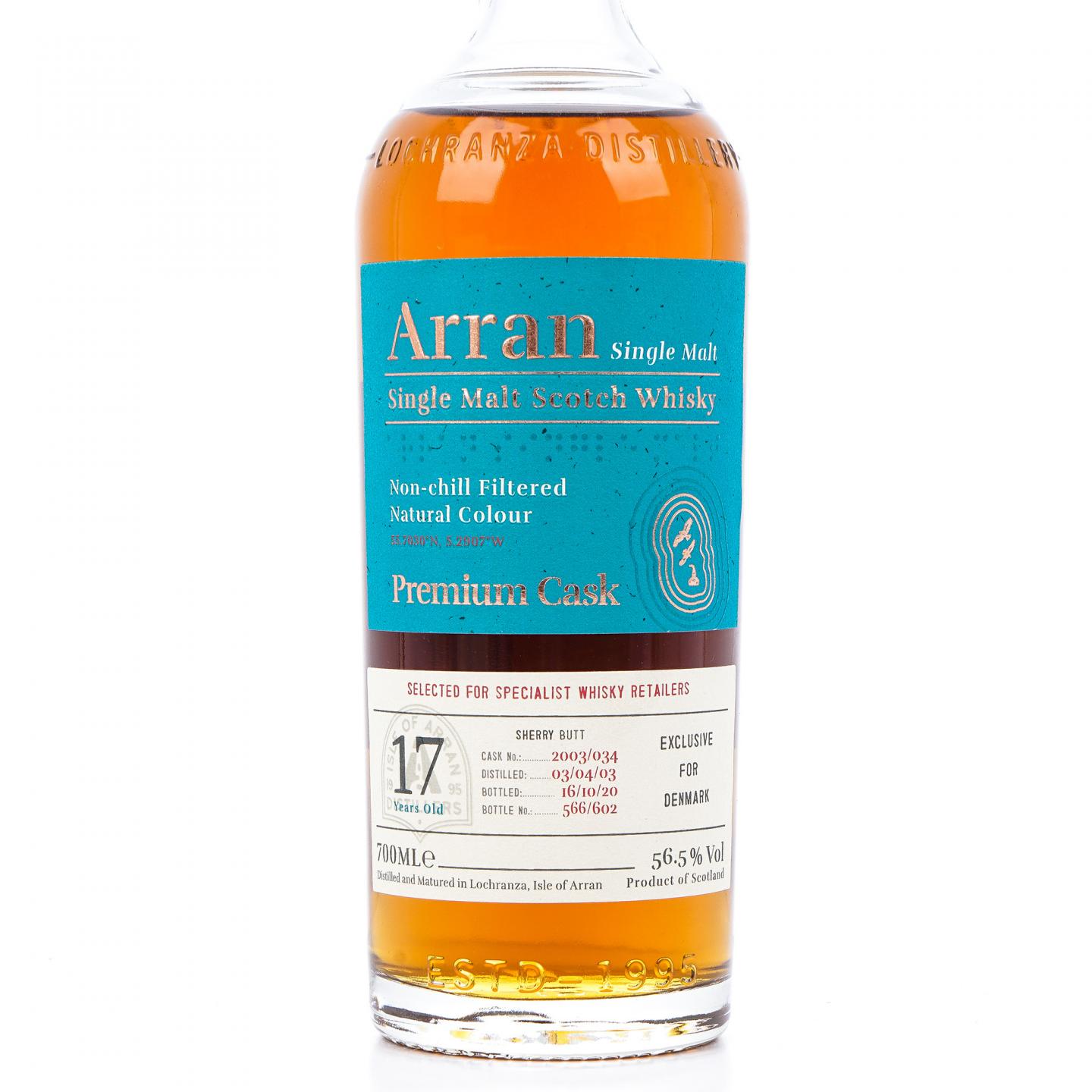 Arran 艾伦 17年 2003-2020 丹麦特供 雪莉桶#2003/034
