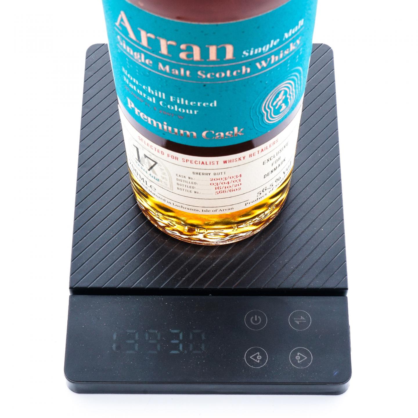 Arran 艾伦 17年 2003-2020 丹麦特供 雪莉桶#2003/034