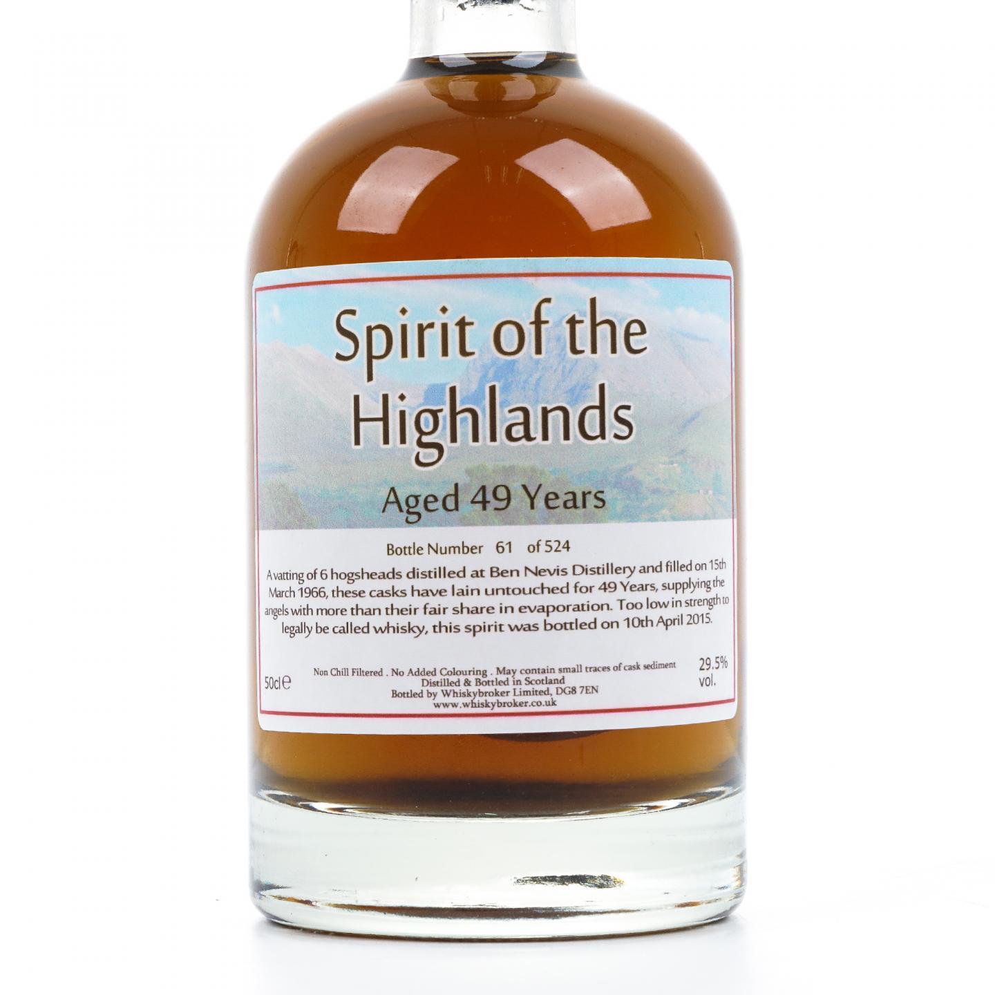 Spirit of the Highlands 本尼维斯 49年 烈酒 500ml