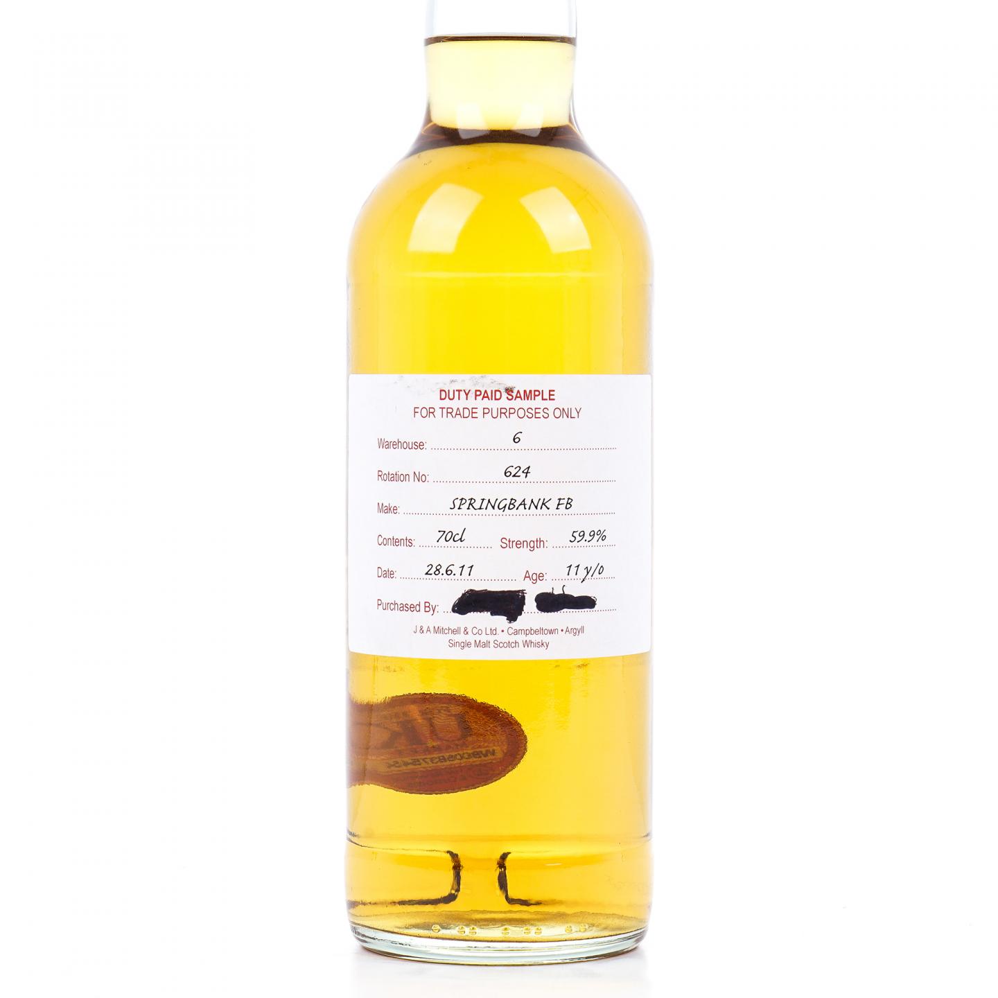 Springbank 云顶 11年 2011 完税瓶 59.9%