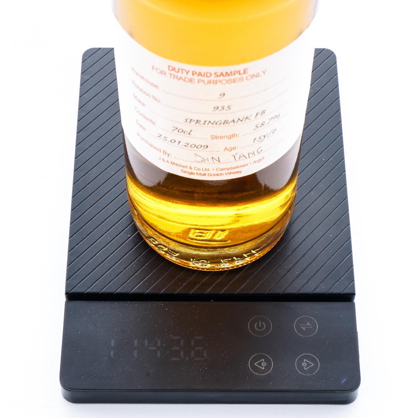 Springbank 云顶 15年 2009 完税瓶 波本桶