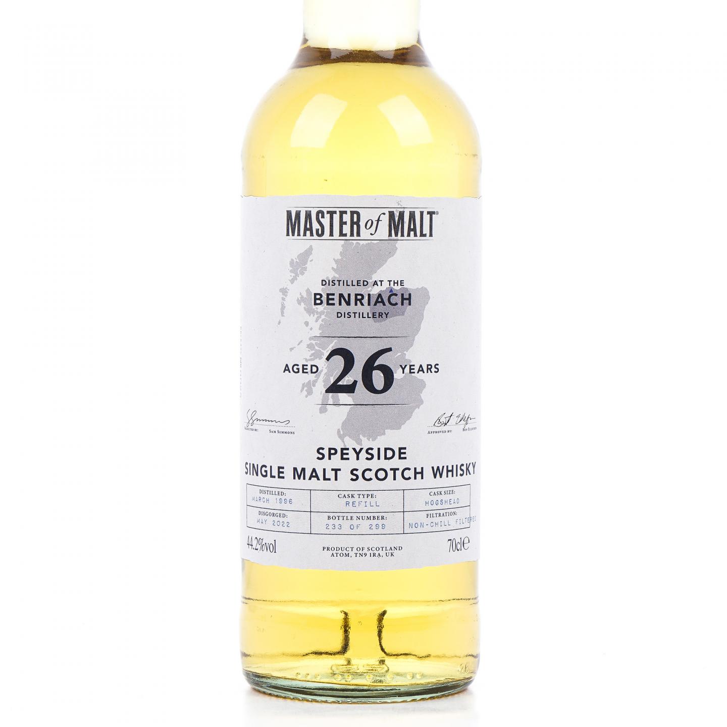 Benriach 本利亚克 26年 1996-2022 Master of Malt