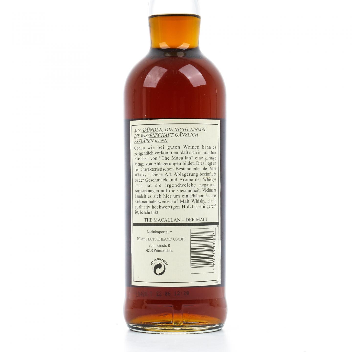 Macallan 麦卡伦 18年 1980-1998 雪莉桶