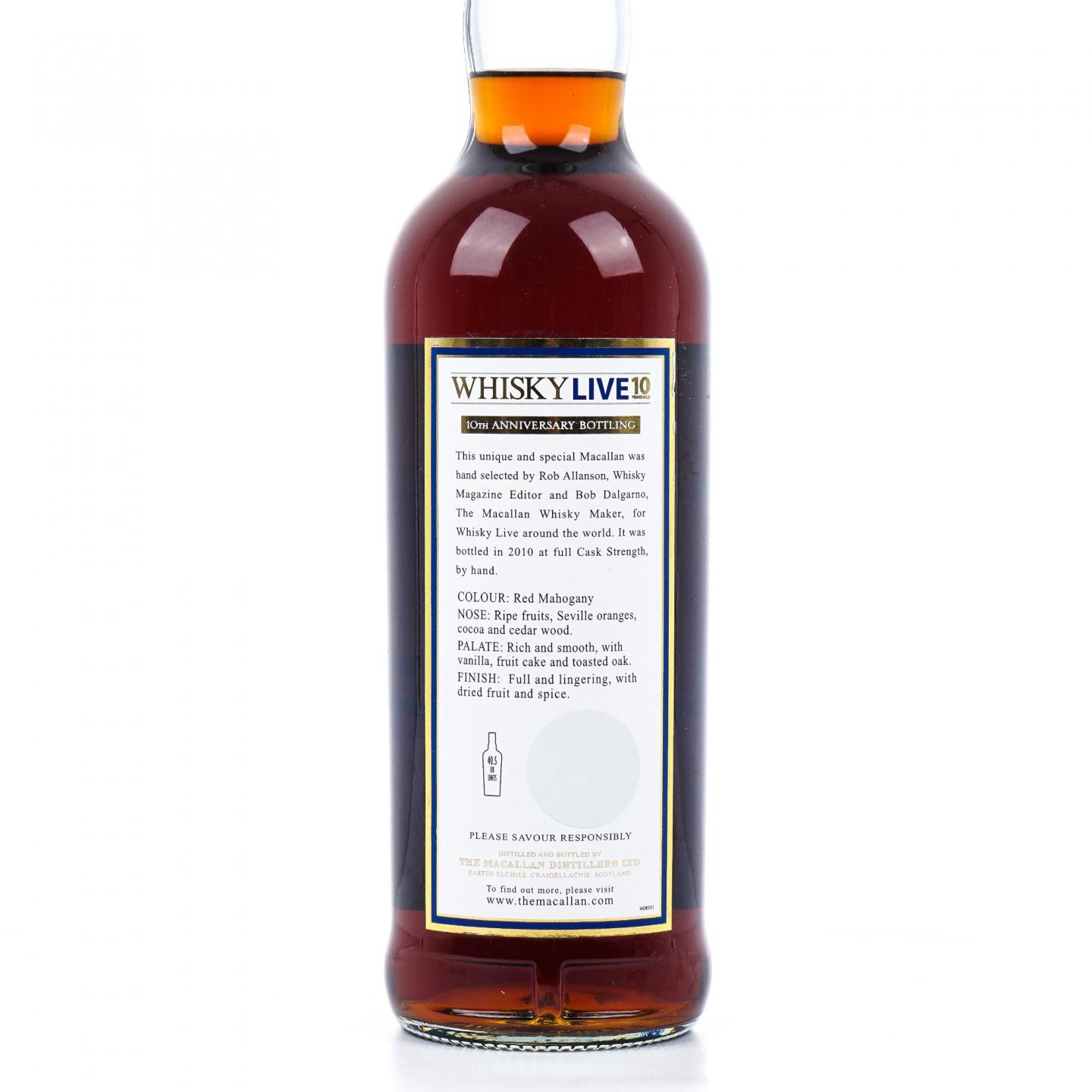 Macallan 麦卡伦 10年 Whisky Live 10周年