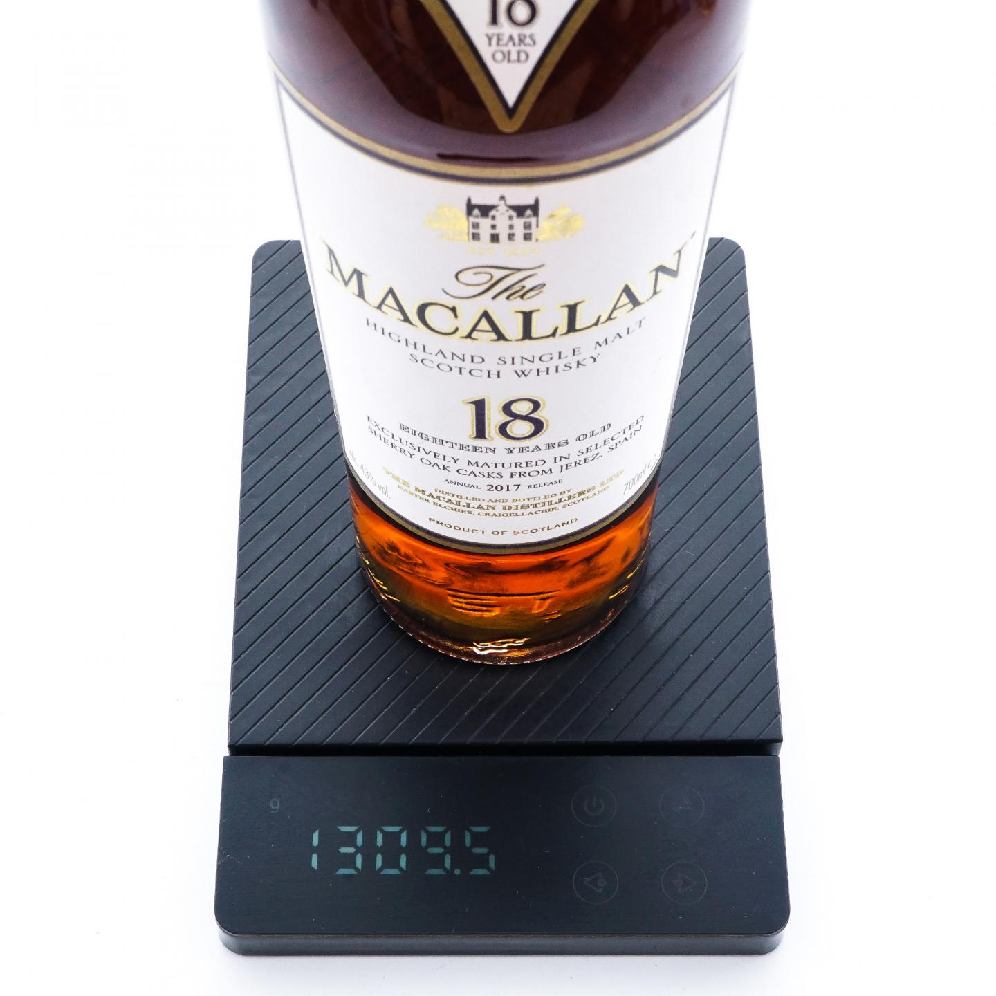 Macallan 麦卡伦 18年 2017 雪莉桶 43%Vol.