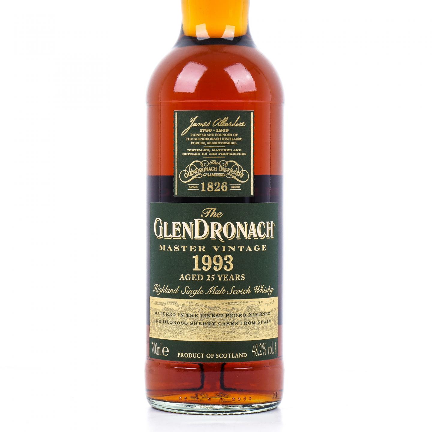 Glendronach 格兰多纳 25年 1993 Master Vintage 行货
