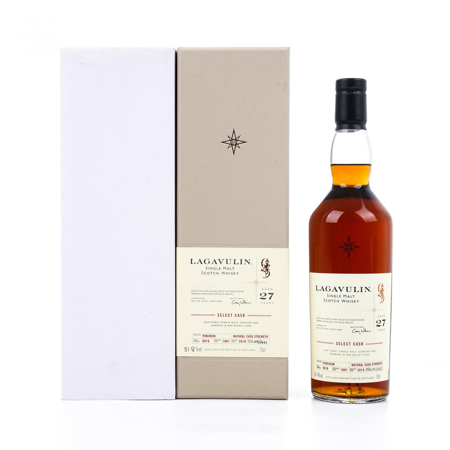 Lagavulin 乐加维林 27年 1991-2018 星星标 COD