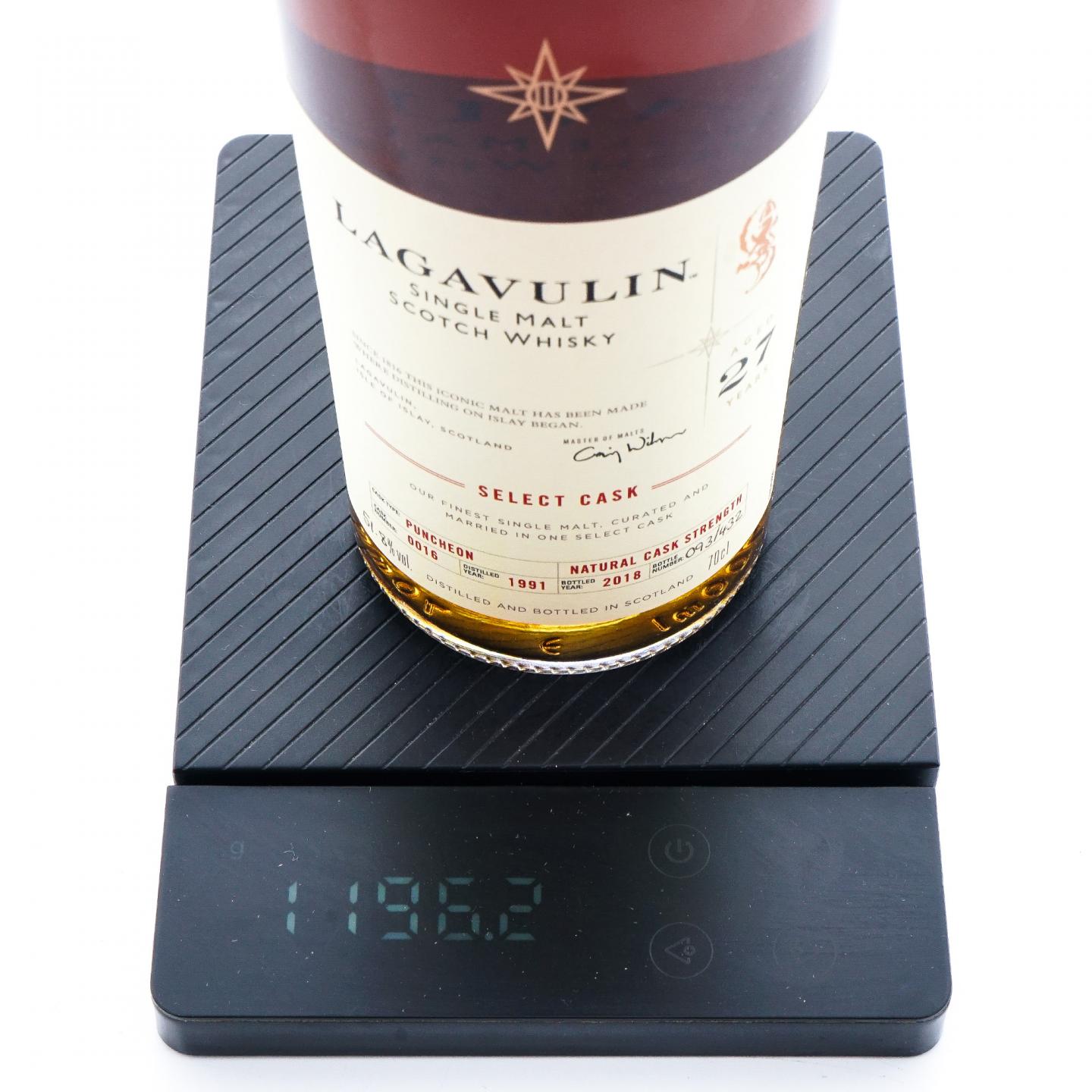 Lagavulin 乐加维林 27年 1991-2018 星星标 COD