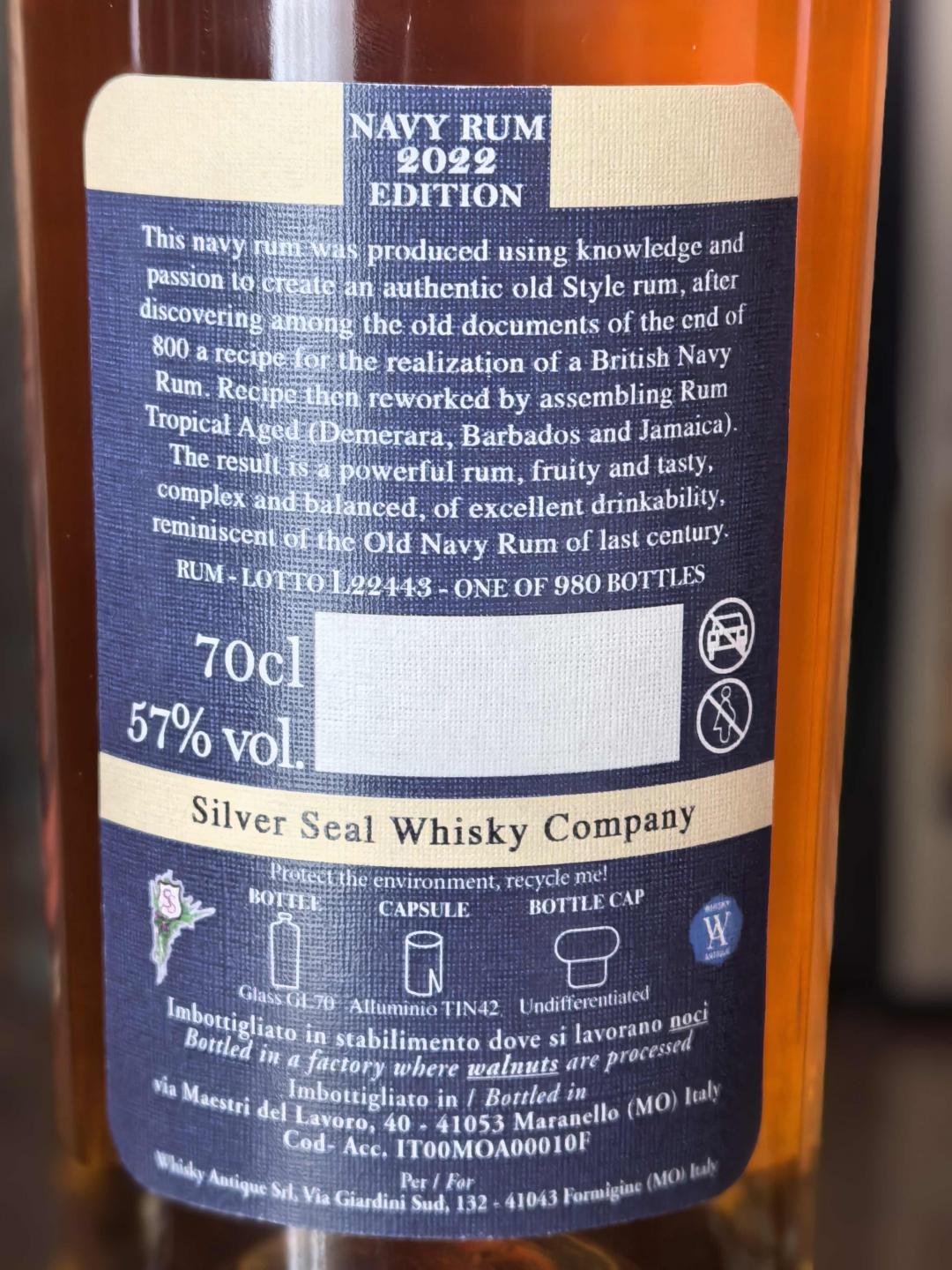 Old Navy 老海军朗姆三版大全套 Silver Seal 700ml*3